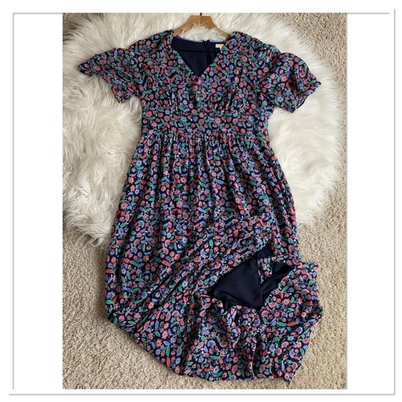 Boden Dresses & Skirts - Boden Veronica Maxi Dress French Navy Trailing Posy Red Size 6